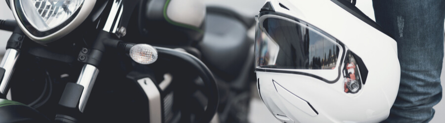 motorcycle and helmet